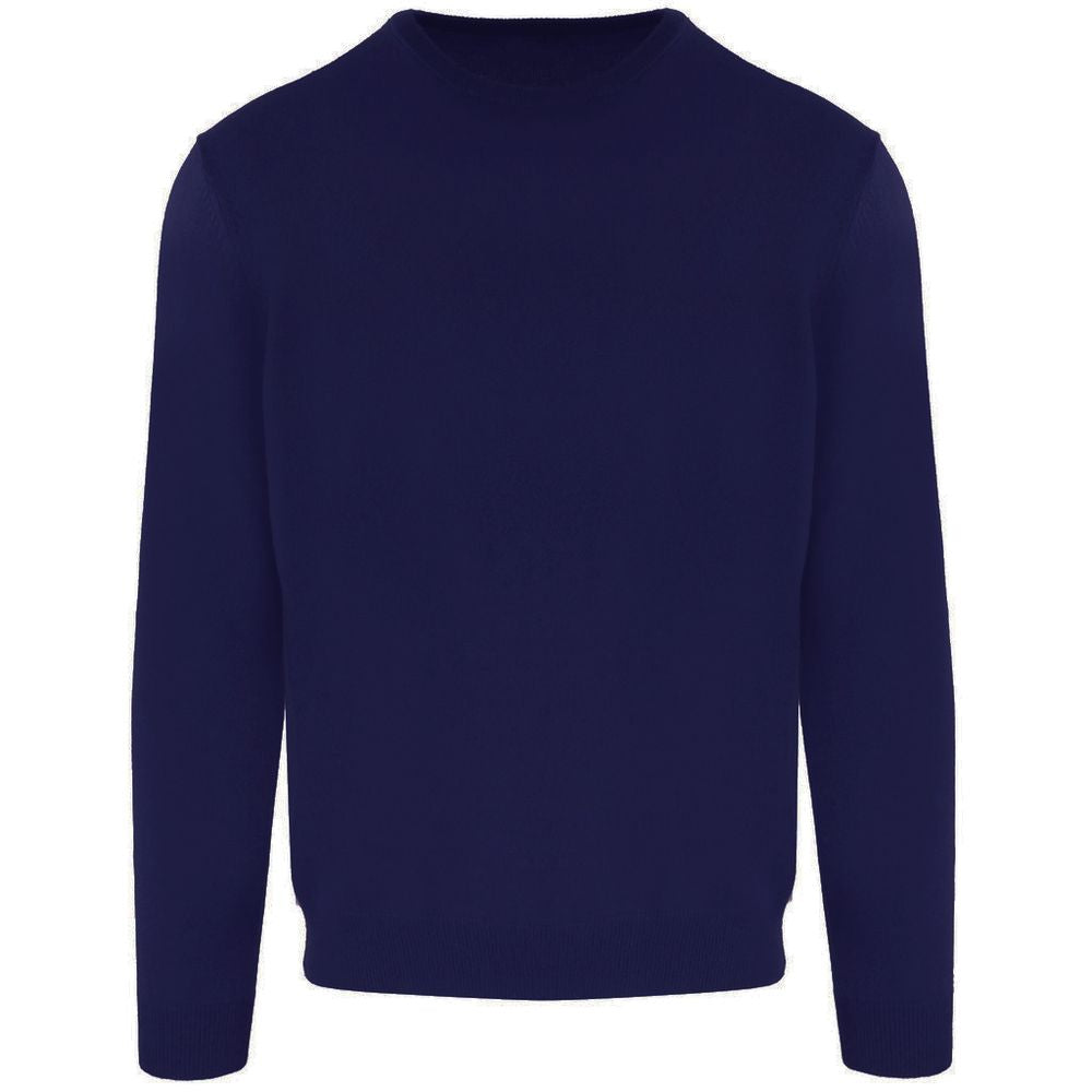 Malo Blauer Rollkragenpullover aus Wolle für Männer