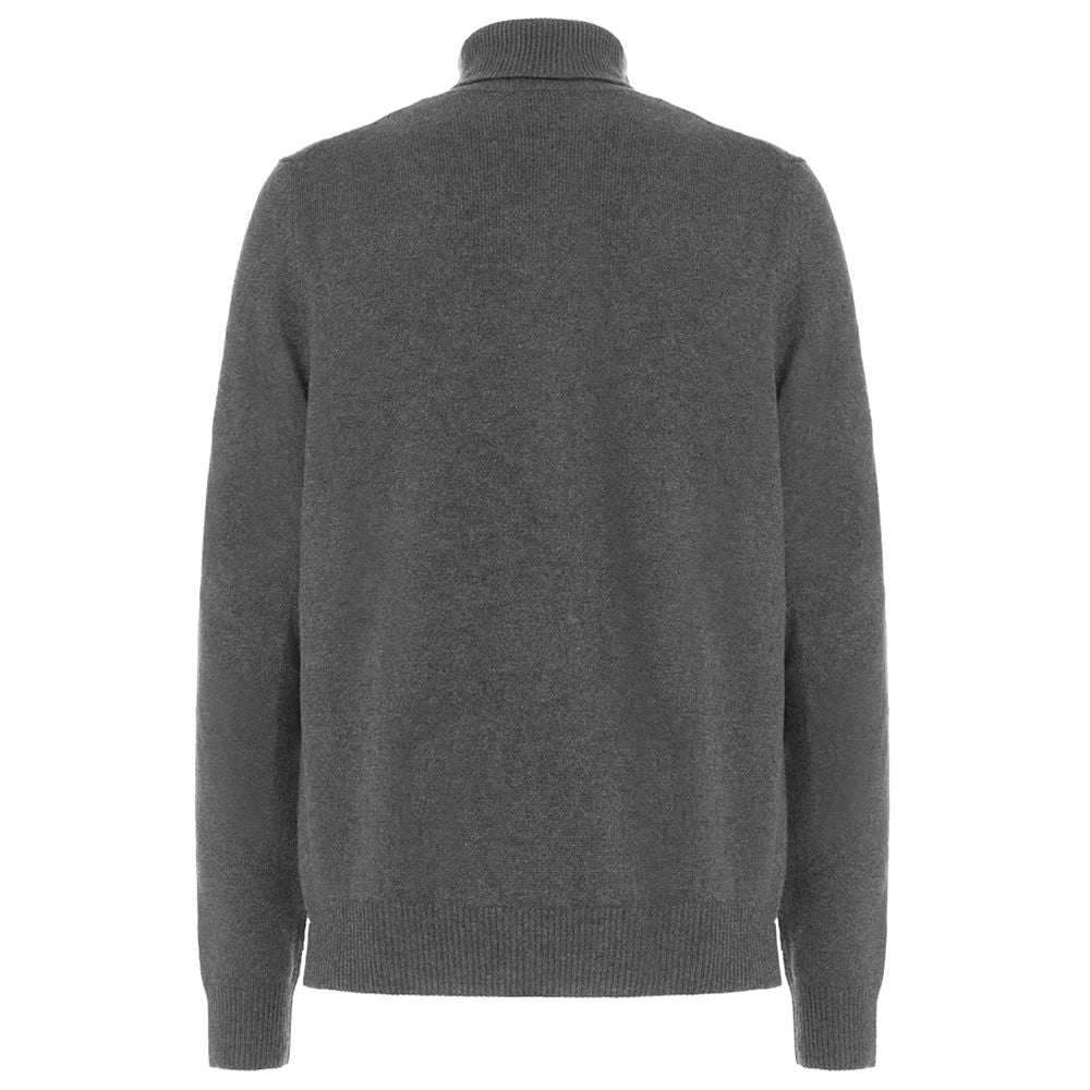 Malo Grauer Pullover aus Wolle für Männer