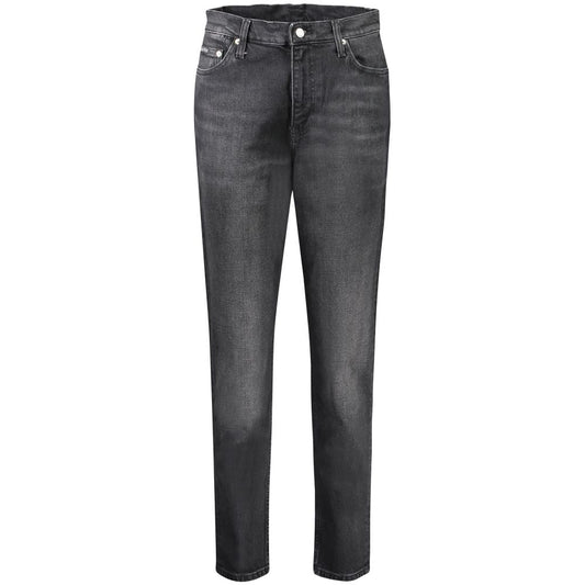 Calvin Klein Black Cotton Jeans &amp; Pants