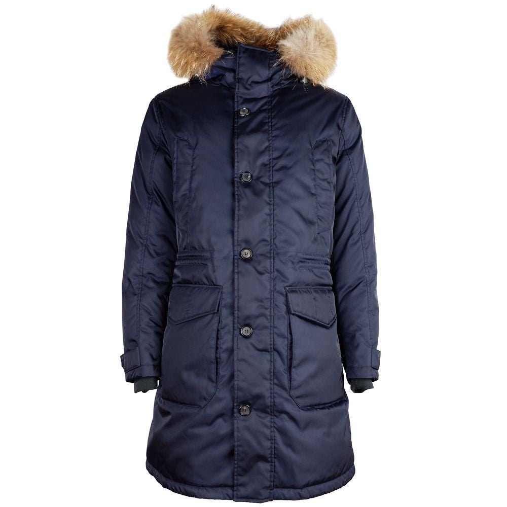 Add Blaue Nylonjacke