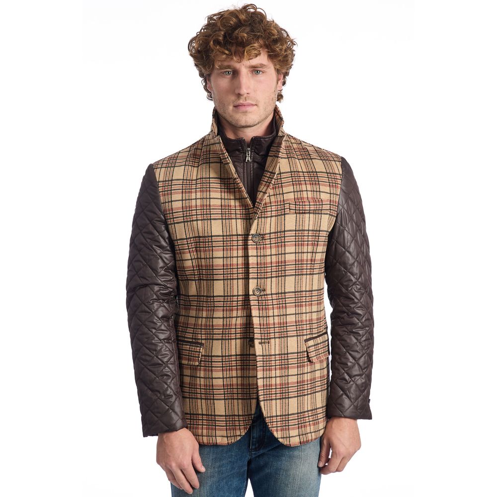 Roberto Pepe Luxury Jacke aus brauner Wolle