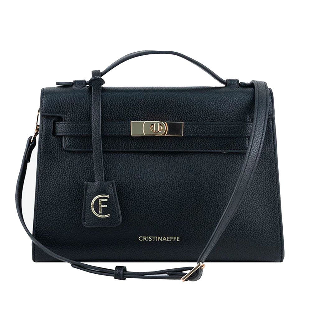 CRISTINAEFFE Schwarze Kunstleder Crossbody Tasche