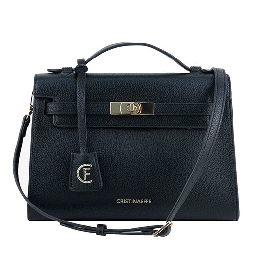 CRISTINAEFFE Schwarze Kunstleder Crossbody Tasche