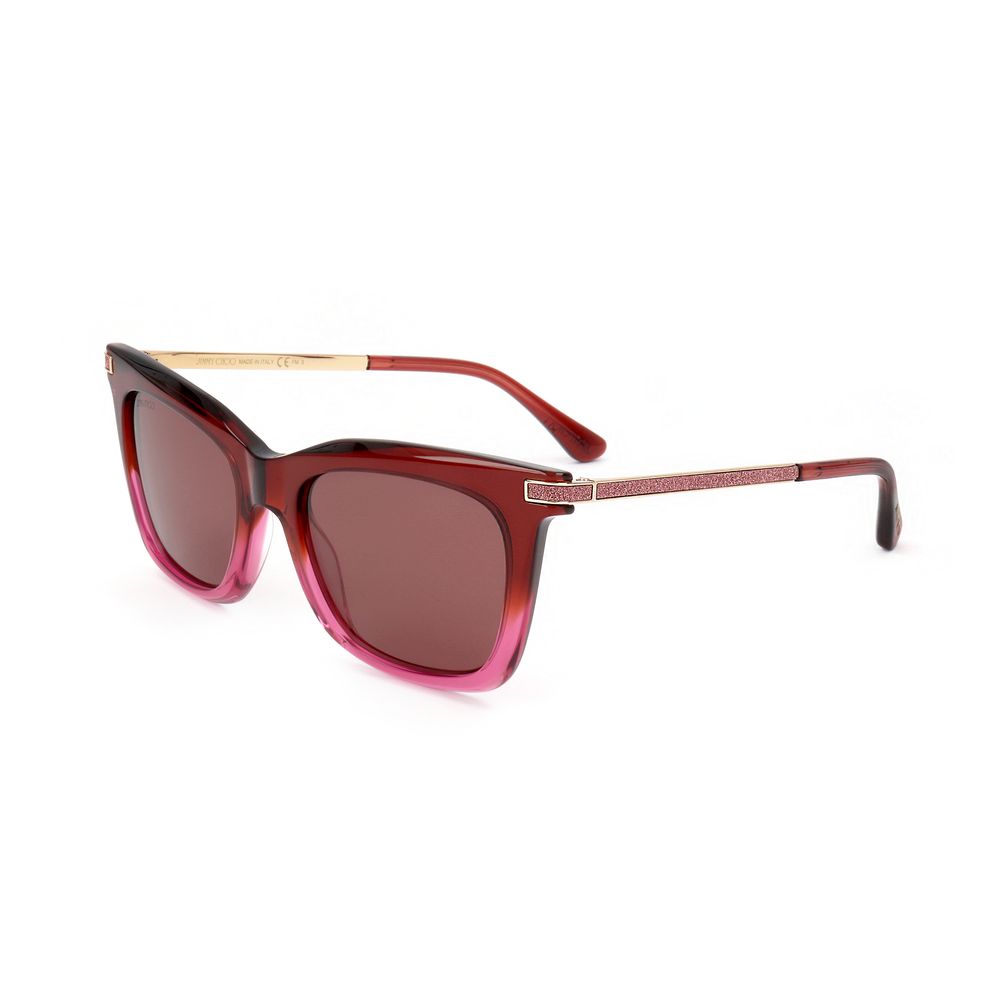 Jimmy Choo Rote Metall-Sonnenbrille