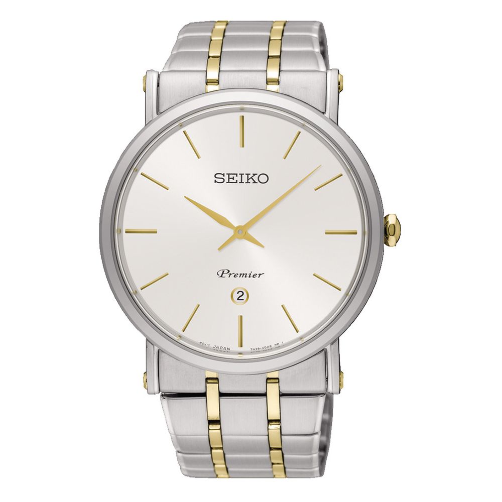 Seiko gold-steel watch