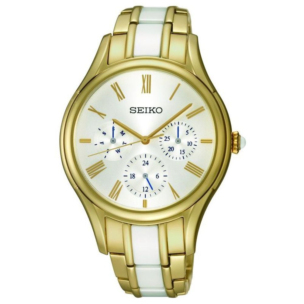 Seiko bicolor steel watch