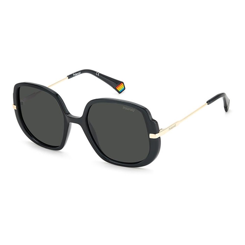 Polaroid Graue Metall-Sonnenbrille