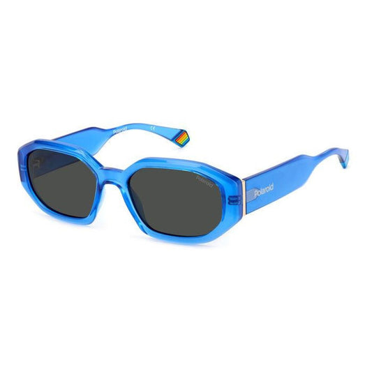 Polaroid Blaue Metall-Sonnenbrille