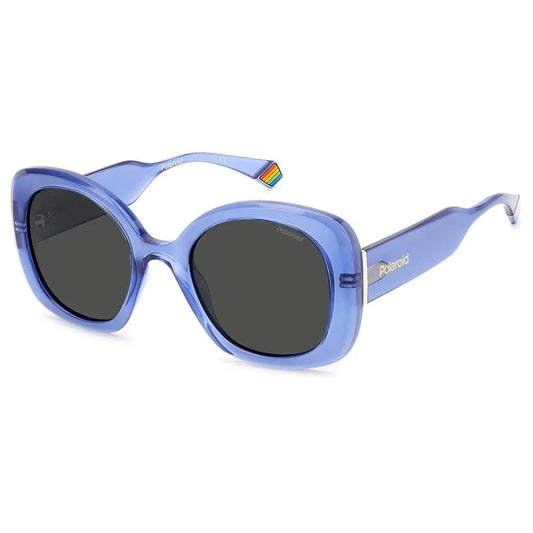 Polaroid Blaue Metall-Sonnenbrille