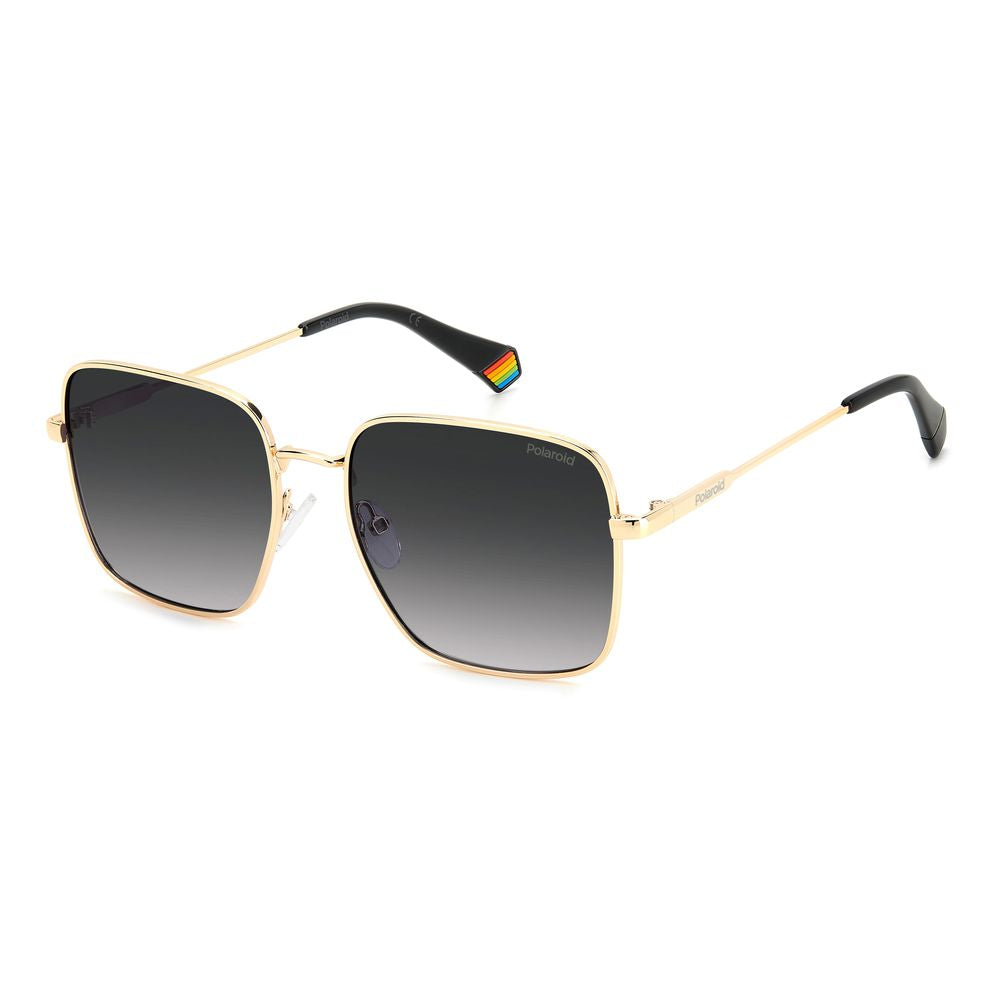 Polaroid Goldene Metall-Sonnenbrille