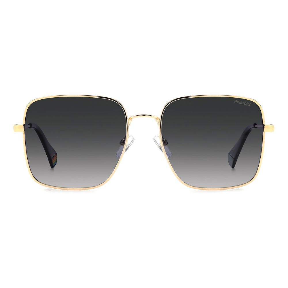 Polaroid Goldene Metall-Sonnenbrille