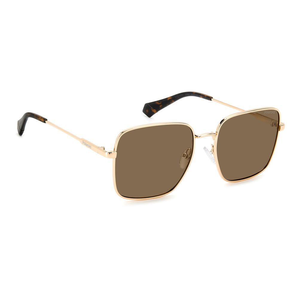 Polaroid Goldene Metall-Sonnenbrille