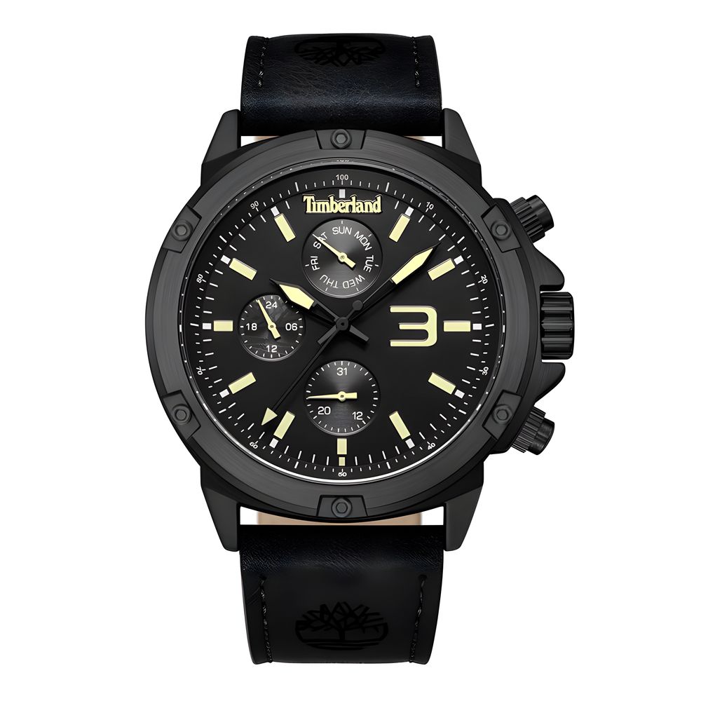 Timberland Black Leather Watch