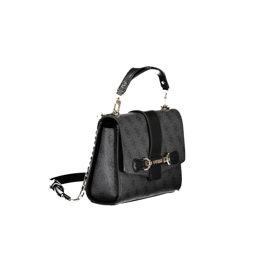 Guess Jeans Schwarze Polyethylen-Handtasche