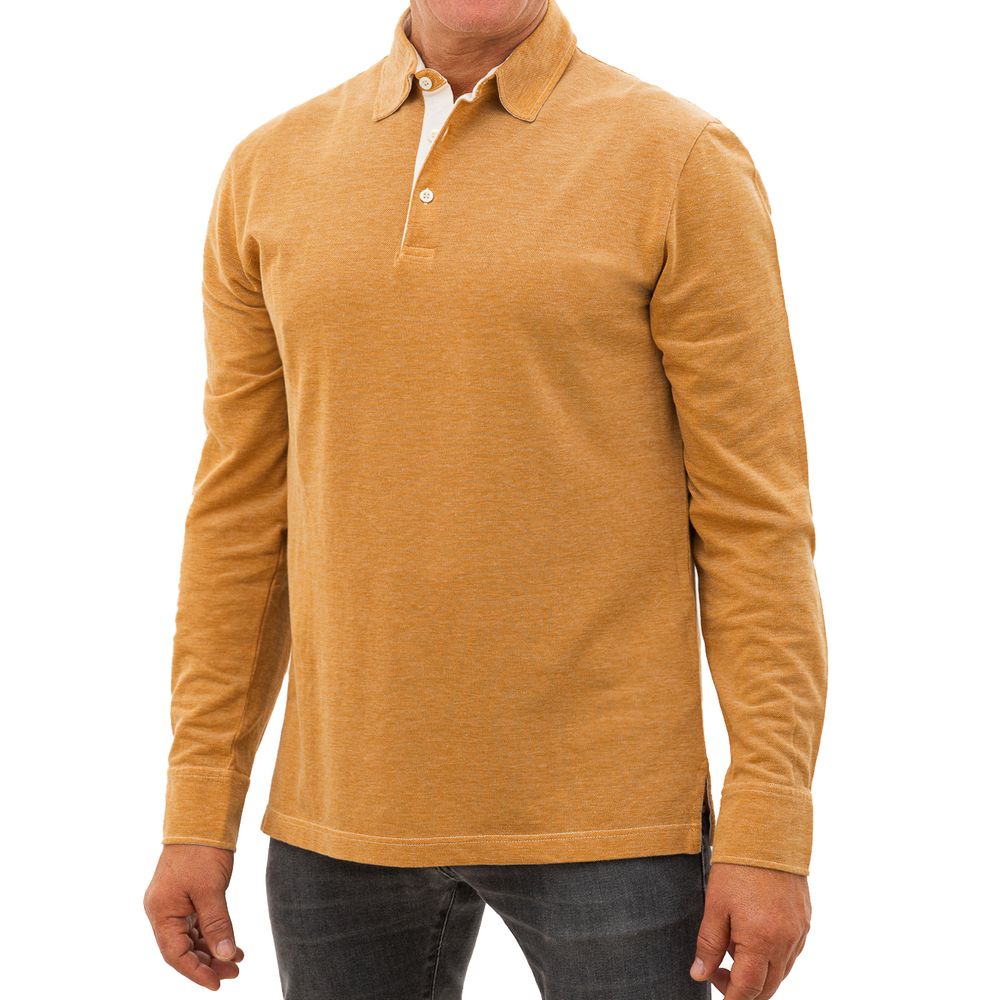 Corneliani beige cotton polo shirt