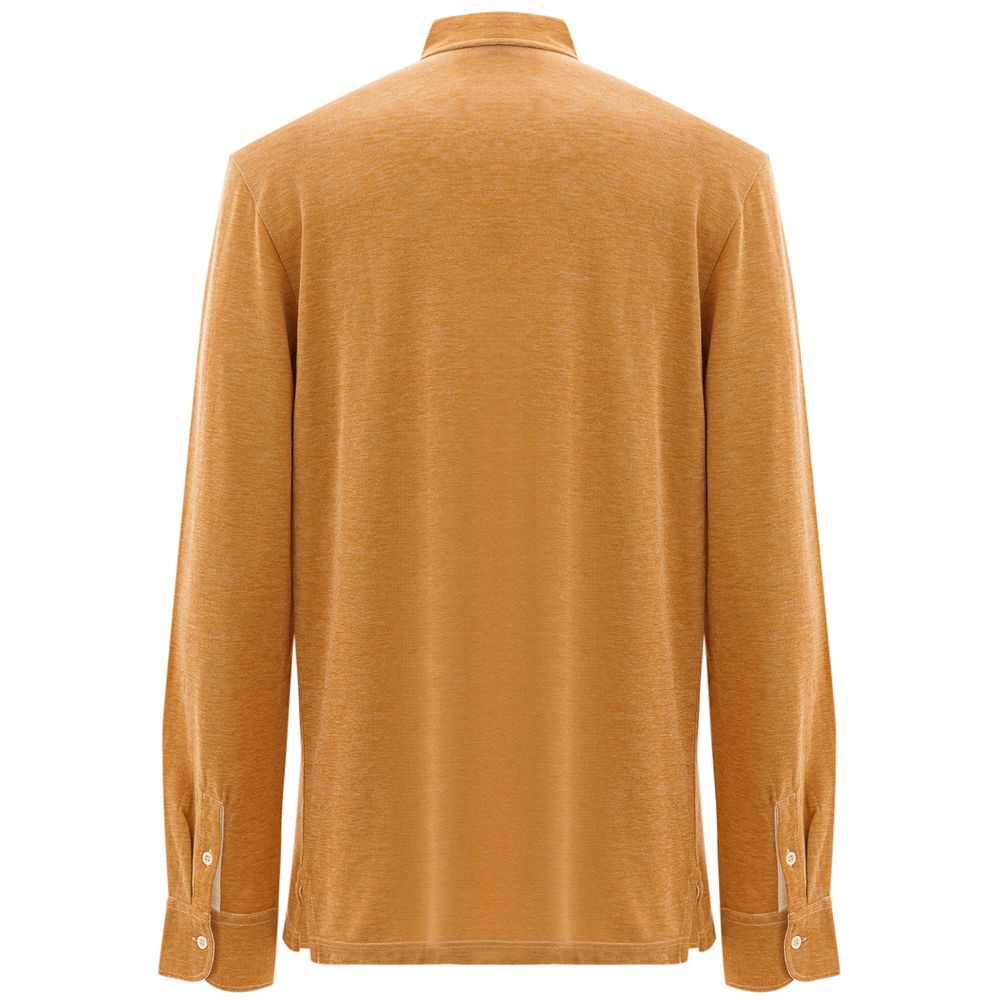 Corneliani beige cotton polo shirt