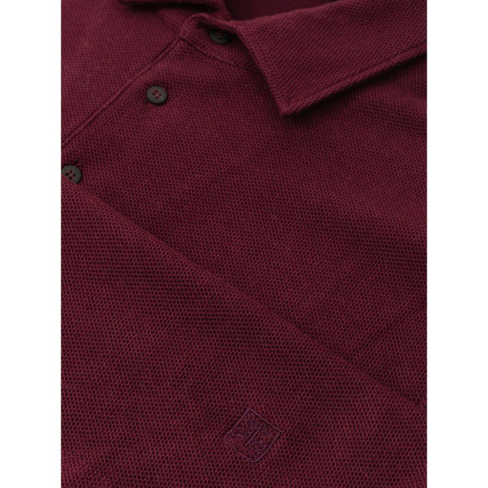 Corneliani Bordeaux cotton polo shirt