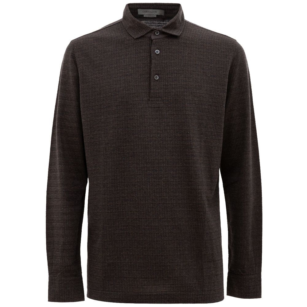 Corneliani Brown Cotton Polo Shirt