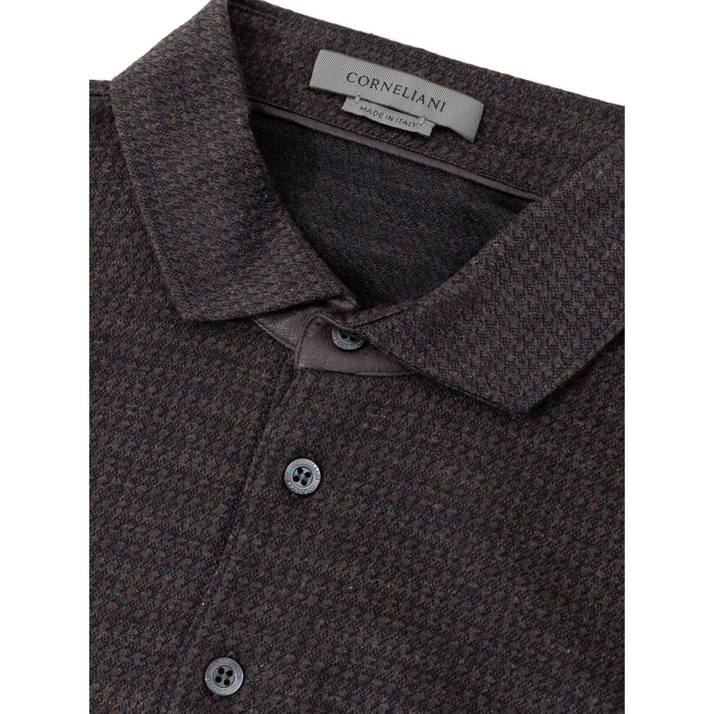 Corneliani Brown Cotton Polo Shirt