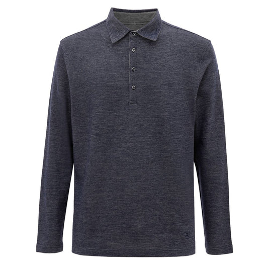 Corneliani polo shirt in blue wool