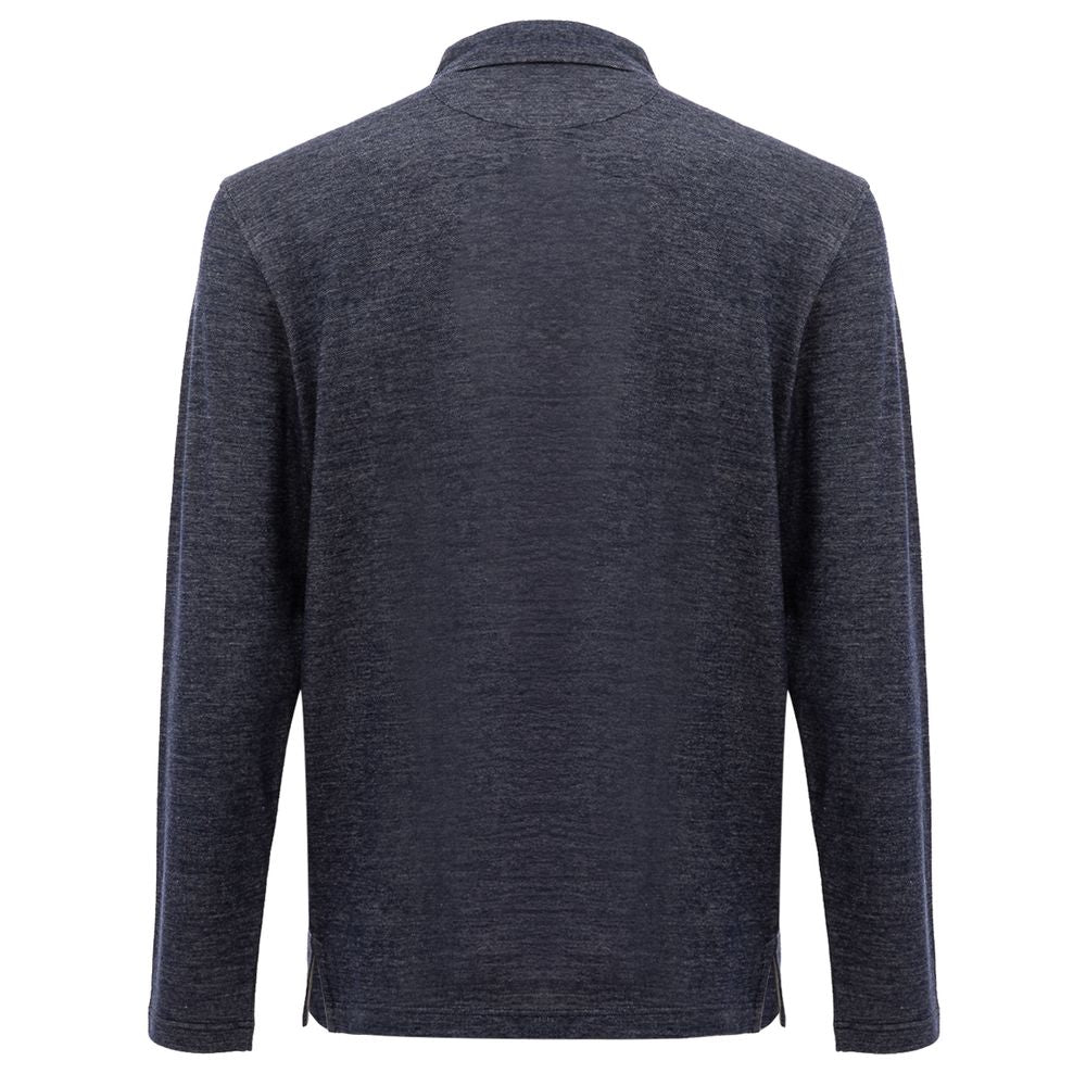 Corneliani polo shirt in blue wool