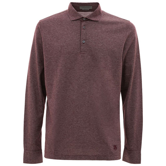 Corneliani purple cotton polo shirt