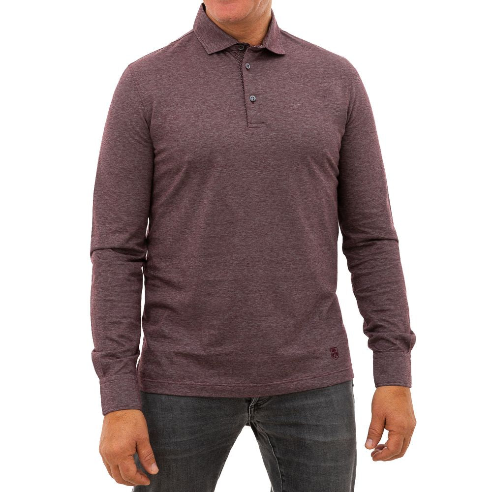 Corneliani purple cotton polo shirt