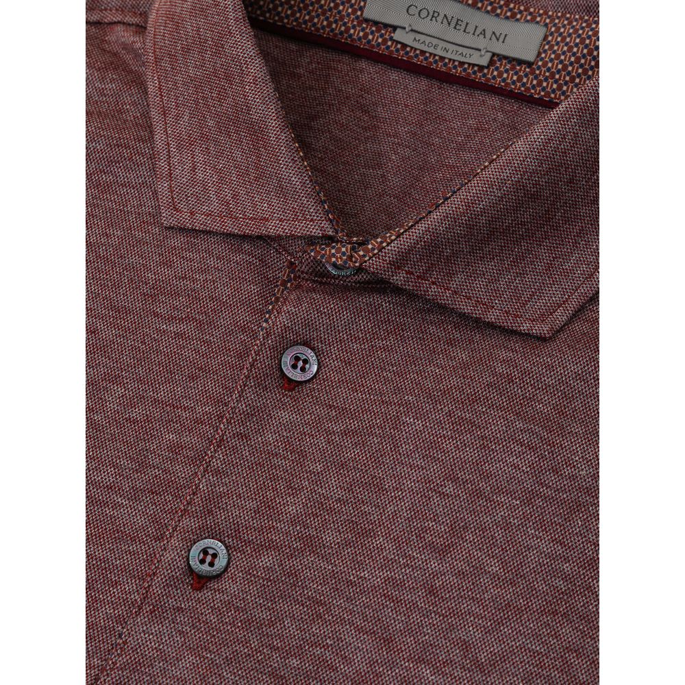 Corneliani purple cotton polo shirt