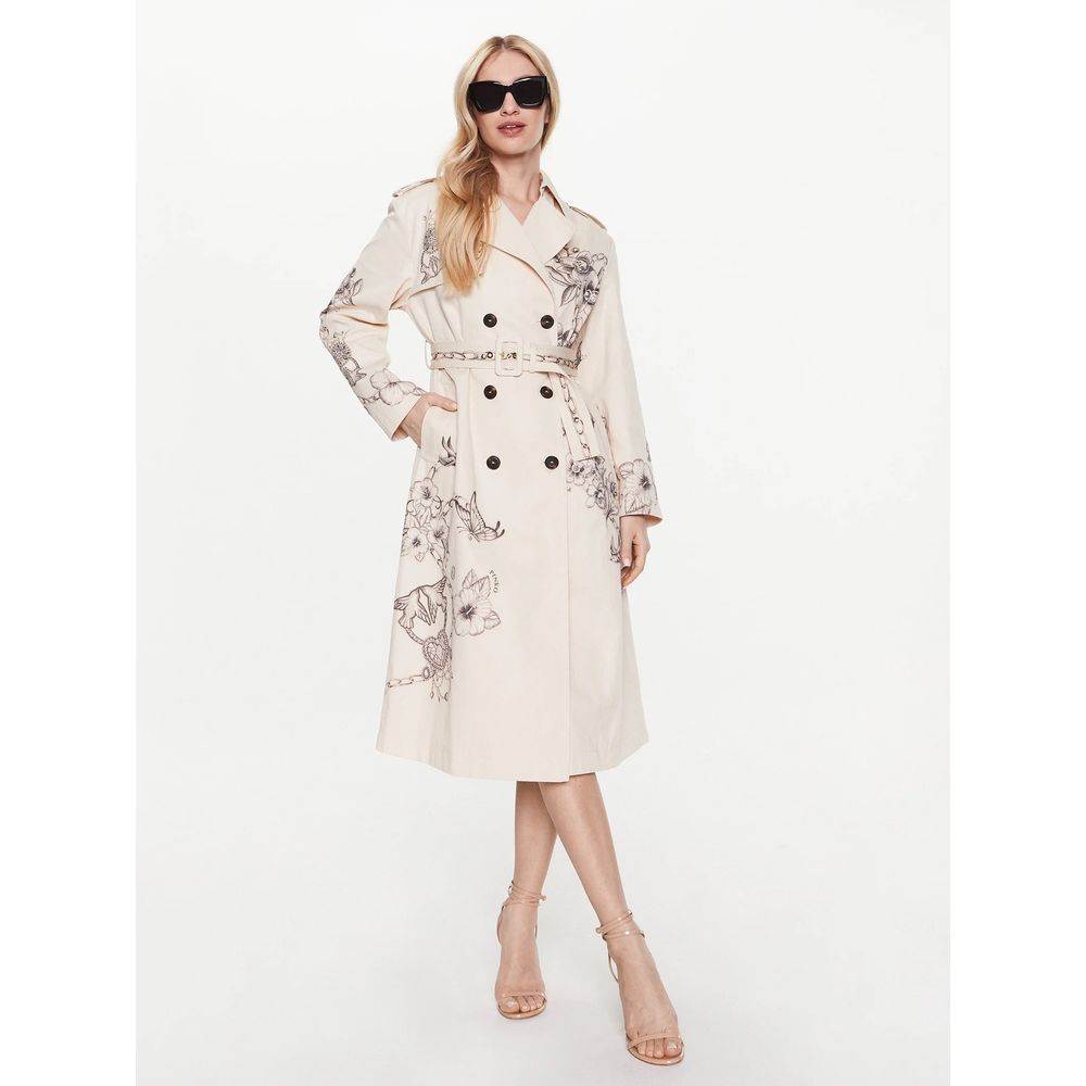 PINKO Beige Cotton Jackets &amp; Coats