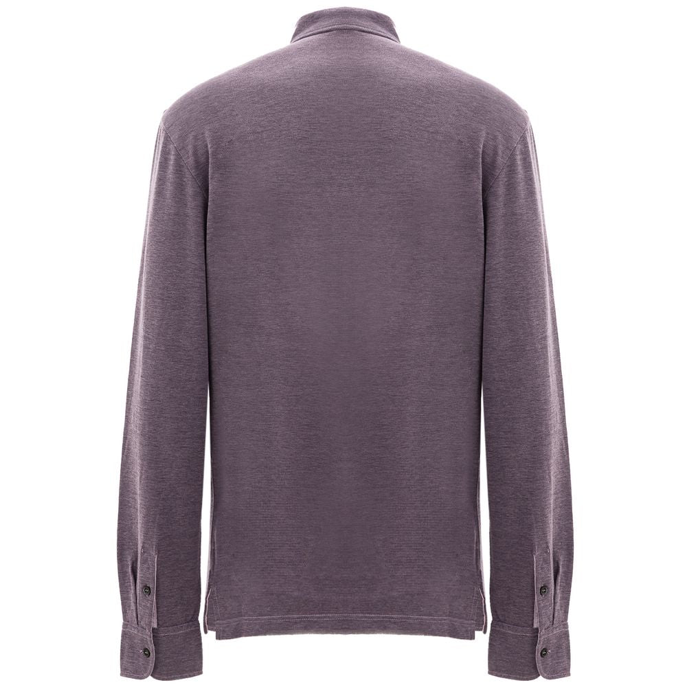 Corneliani purple cotton polo shirt