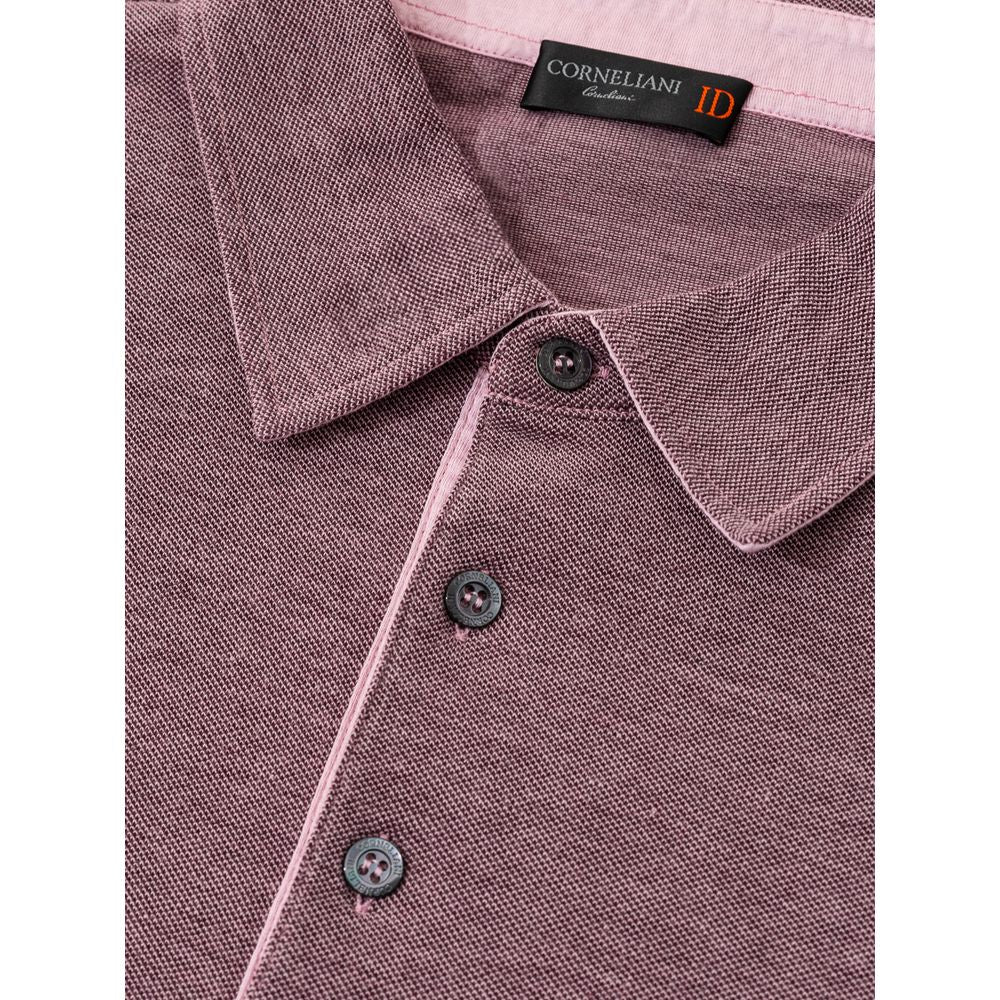 Corneliani purple cotton polo shirt