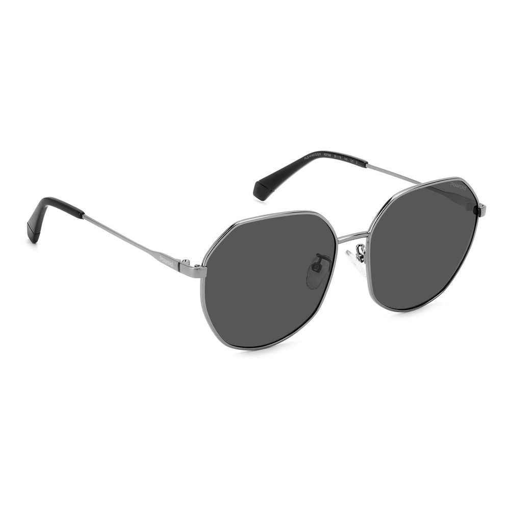 Polaroid Graue Metall-Sonnenbrille