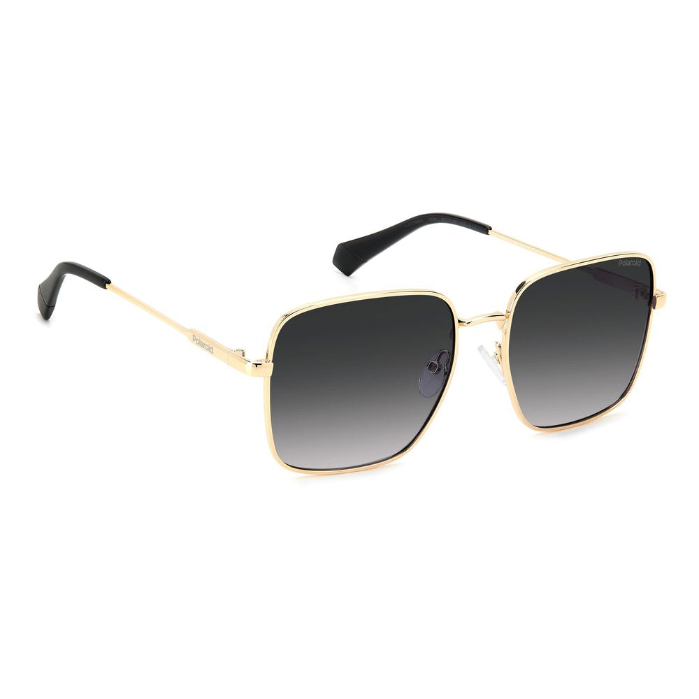 Polaroid Goldene Metall-Sonnenbrille