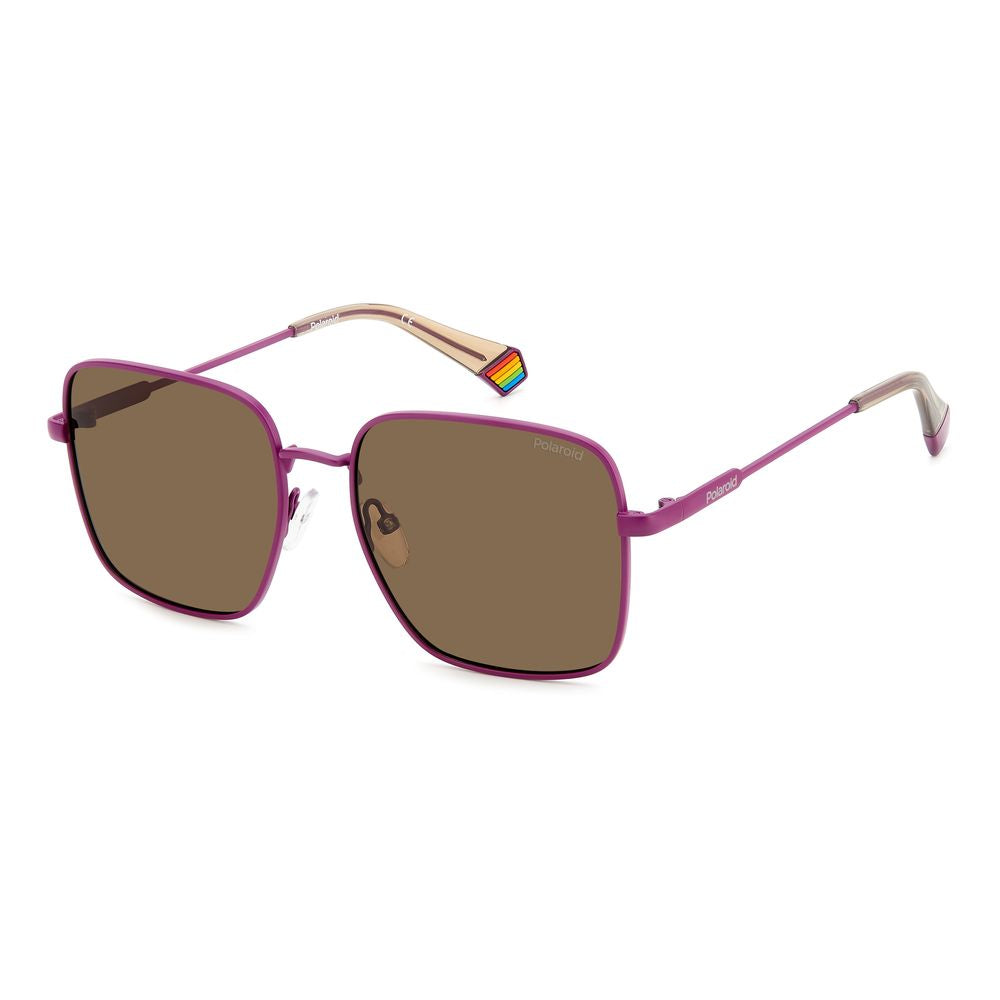 Polaroid Lila Metall-Sonnenbrille