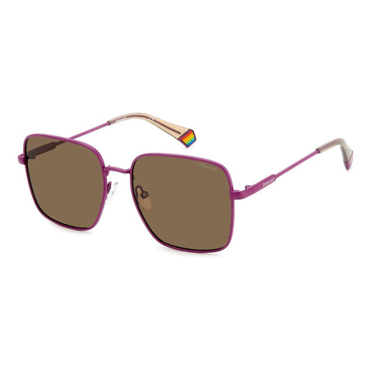 Polaroid Lila Metall-Sonnenbrille