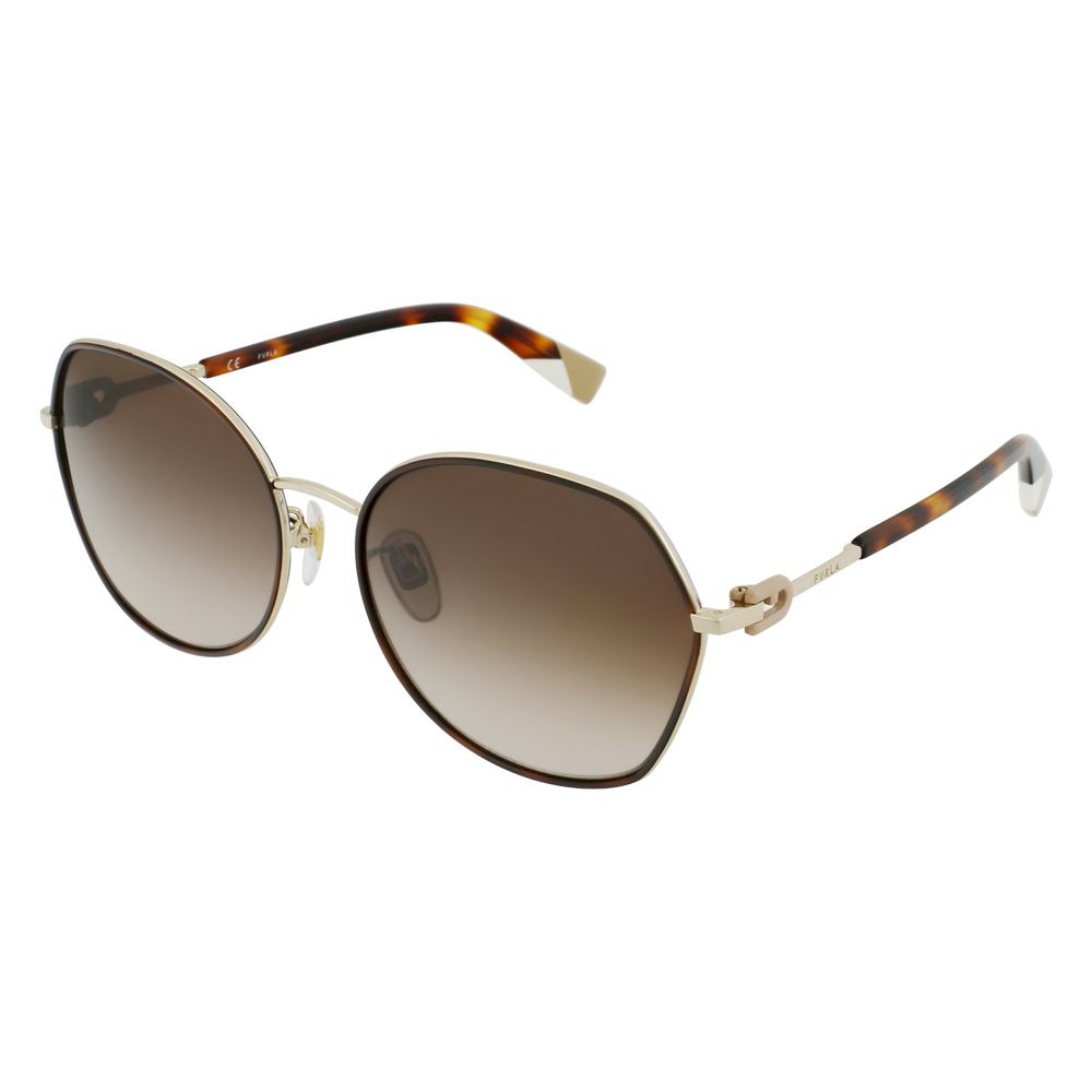 Furla Braune Metall-Sonnenbrille