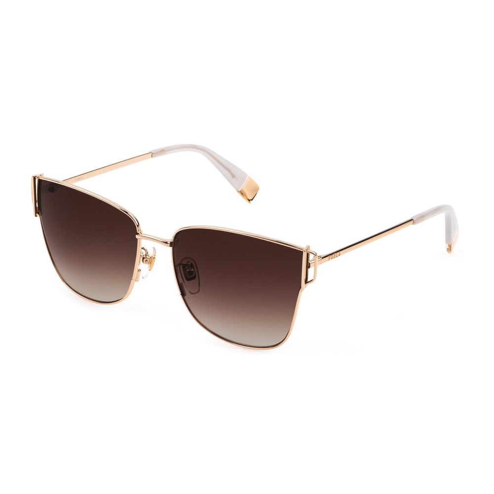 Furla Goldene Metall-Sonnenbrille