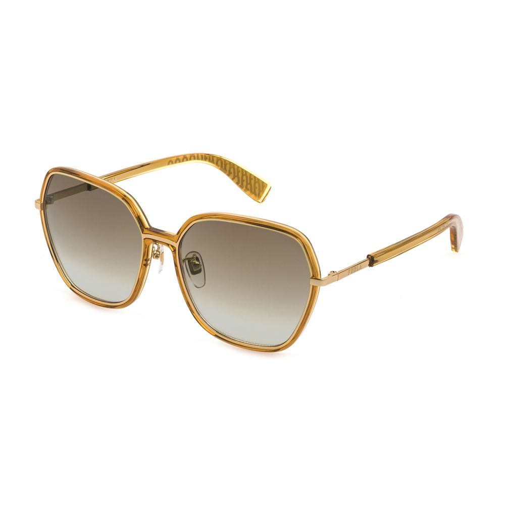 Furla Goldene Metall-Sonnenbrille