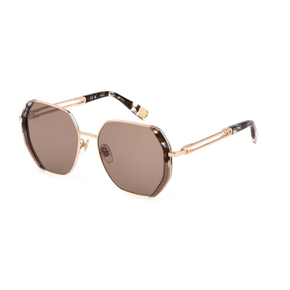 Furla Braune Metall-Sonnenbrille