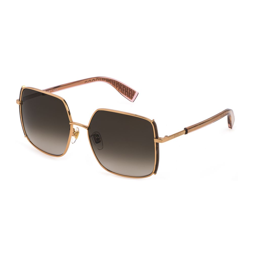 Furla Goldene Metall-Sonnenbrille