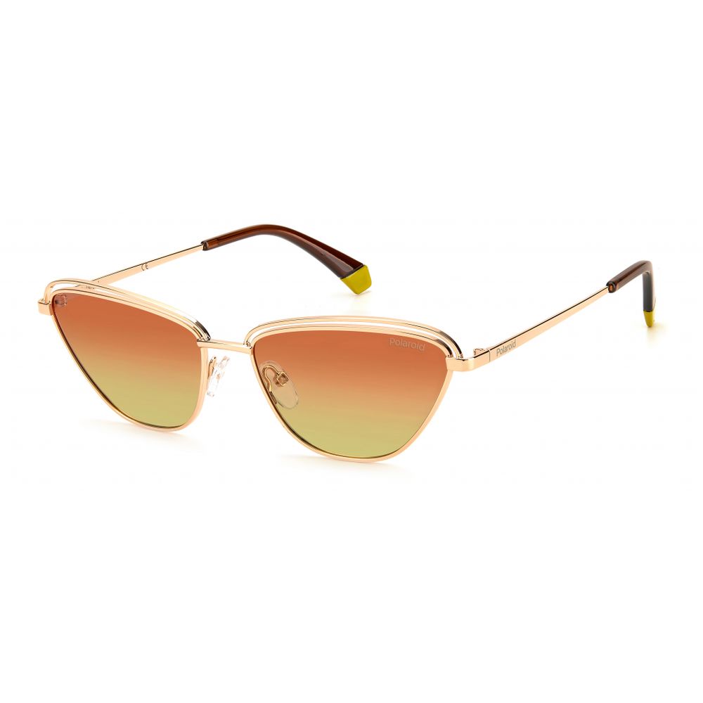 Polaroid Goldene Metall-Sonnenbrille