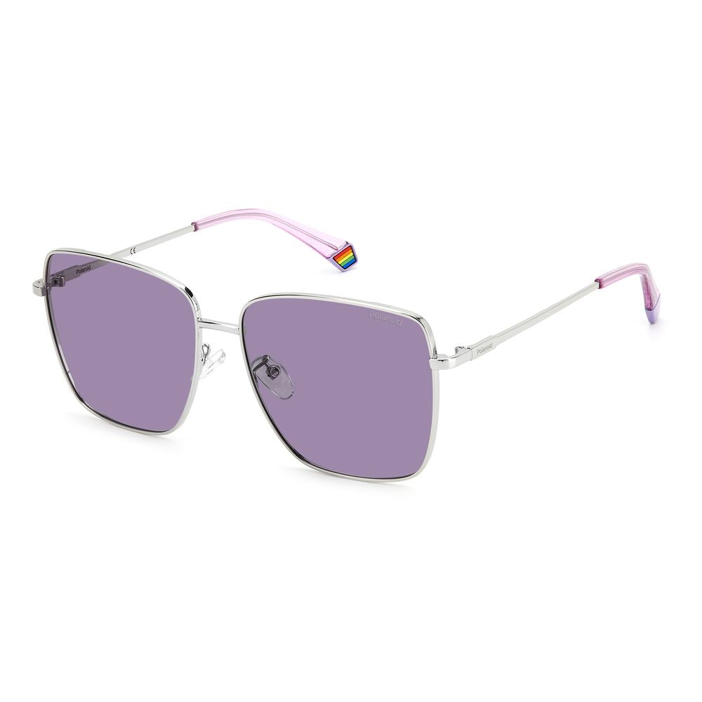 Polaroid Graue Metall-Sonnenbrille