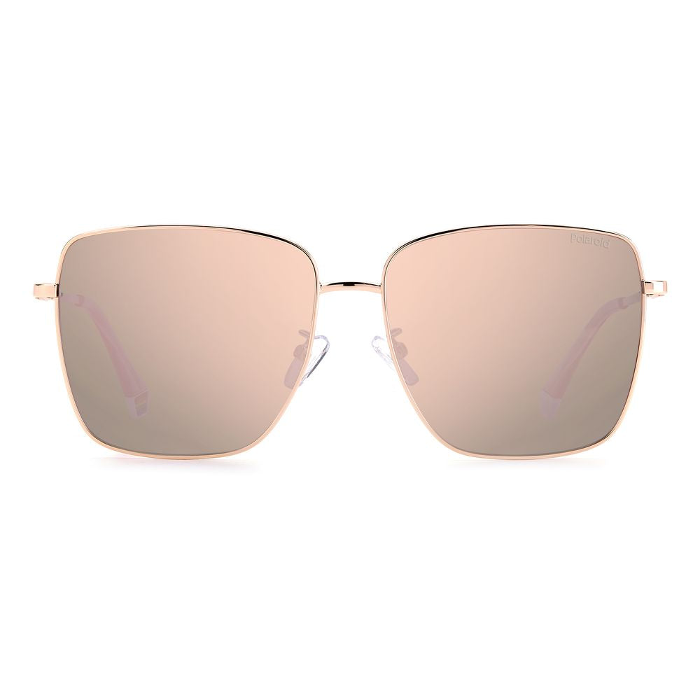 Polaroid Goldene Metall-Sonnenbrille