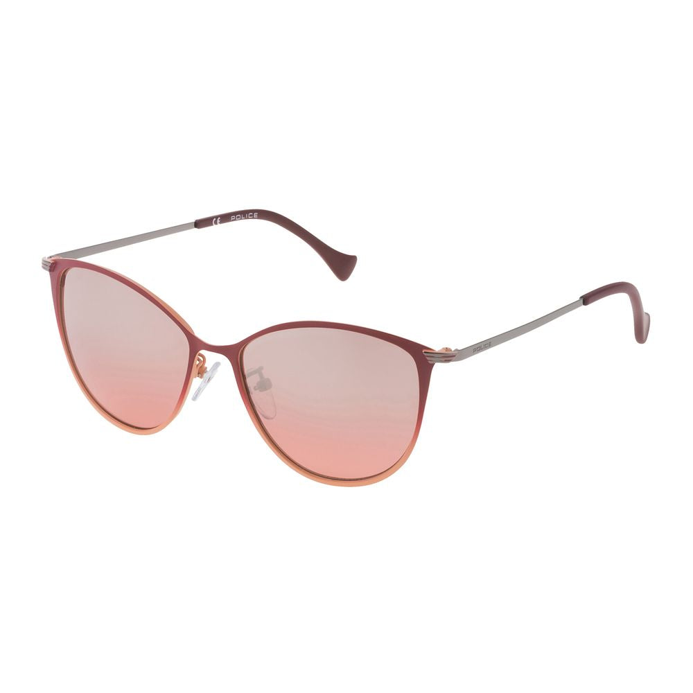 Police Orangefarbene Metall-Sonnenbrille