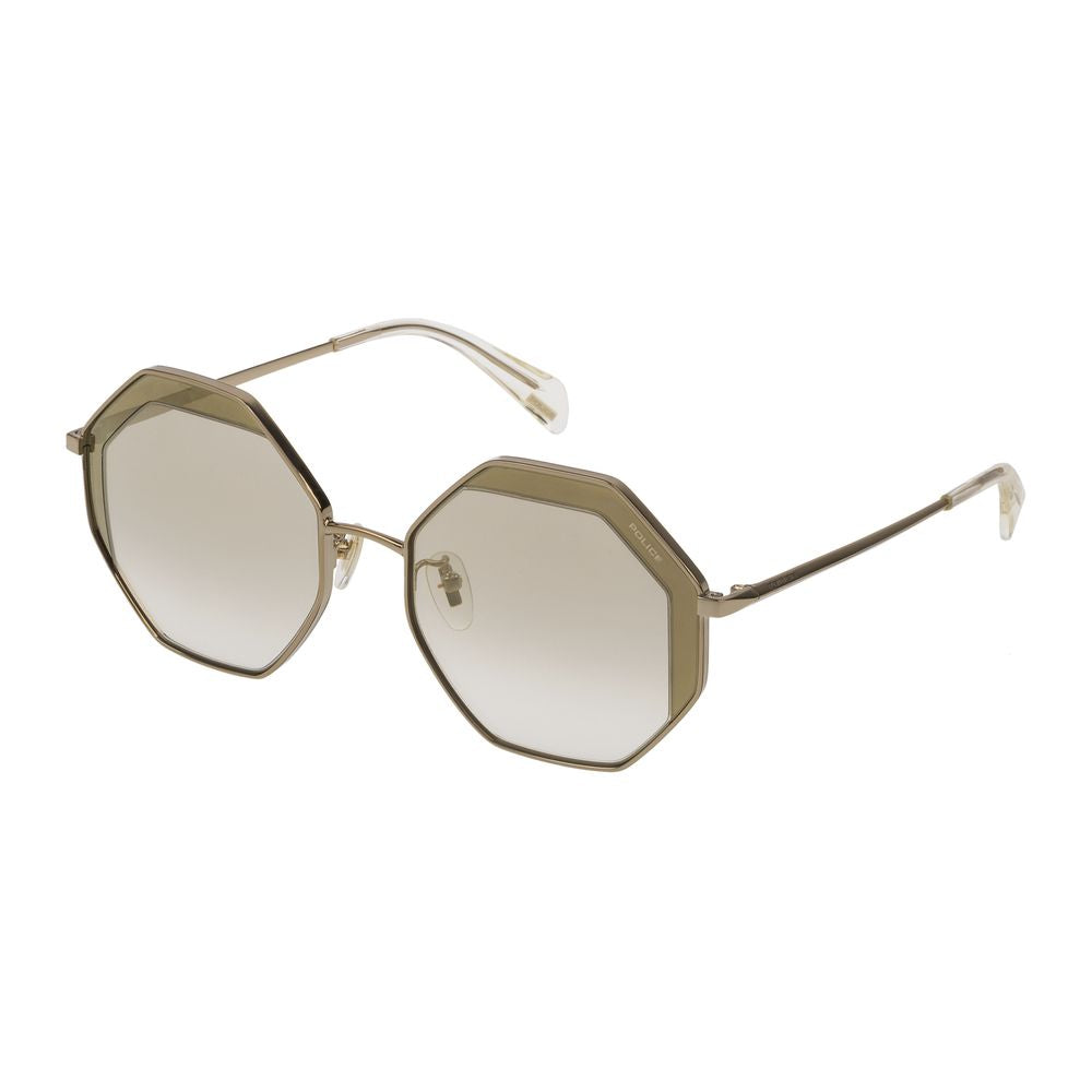 Police Goldene Metall-Sonnenbrille