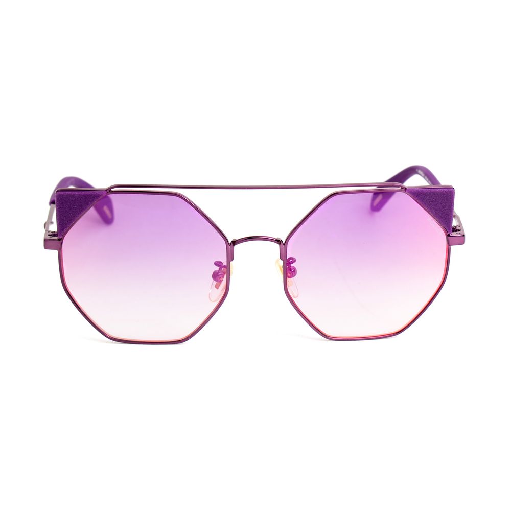 Police Lila Metall-Sonnenbrille