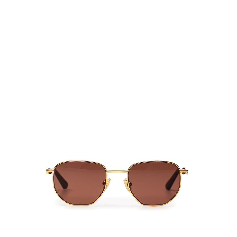 Bottega Veneta Goldene Metall-Sonnenbrille