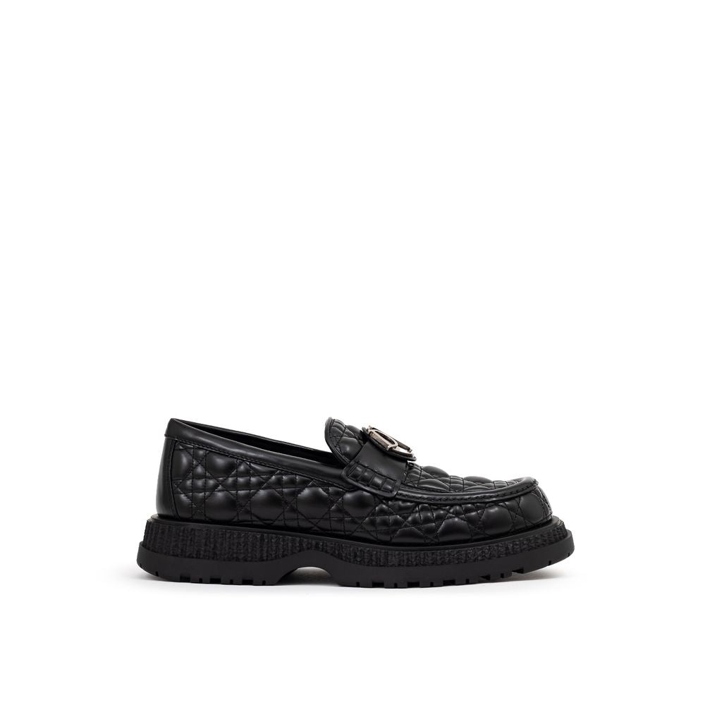 Dior Schwarze Leder-Slipper