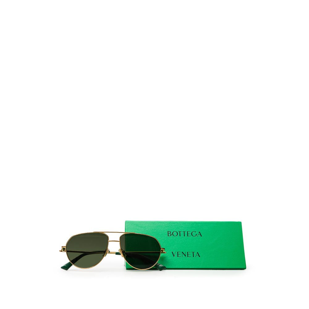 Bottega Veneta Goldene Metall-Sonnenbrille