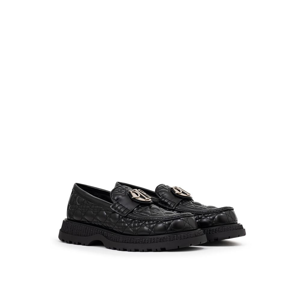 Dior Schwarze Leder-Slipper